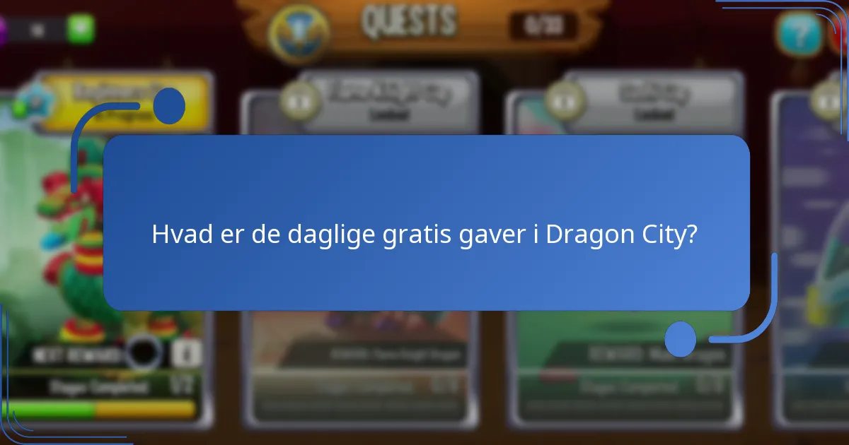 Hvordan kan spillere indløse daglige gratis gaver i Dragon City?