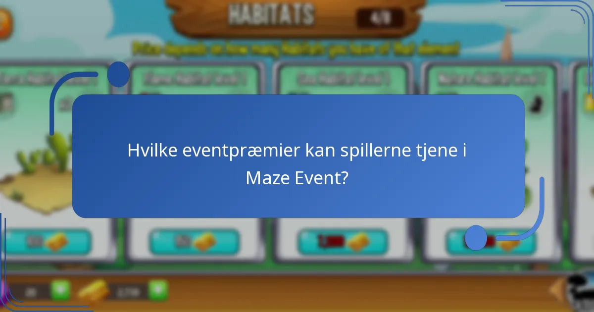 Hvilke eventpræmier kan spillerne tjene i Maze Event?